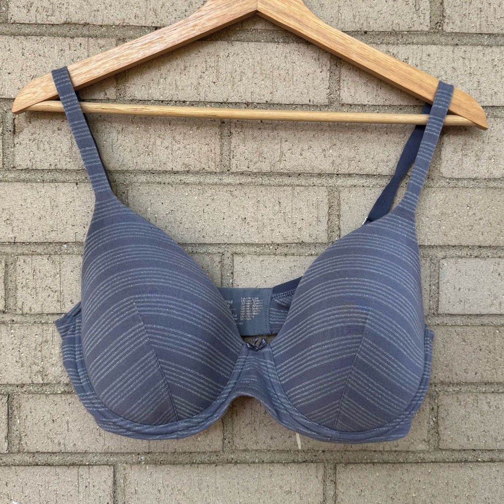 Soma Embraceable Full Coverage Grey Shimmer Bra Size 36DD